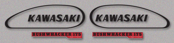 1970 Kawasaki F3 Bushwhacker decal set