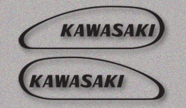 1970 Kawasaki F3 Bushwhacker fuel tank decal set