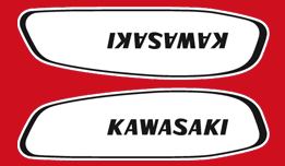 1970 Kawasaki A1 tank decals