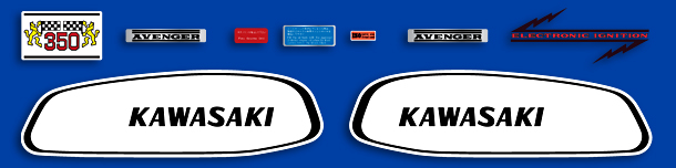 1970 Kawasaki A7 decal set