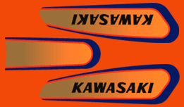 1971 Kawasaki F8 gas tank decals