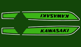 1975 Kawasaki H1 Decal Set Brown Brown