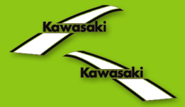 1975 Kawasaki KX250 fuel tank decals