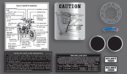 KZ1000 A2 Warning Decals