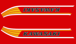 1978 Kawasaki KM90 fuel tank decals