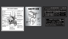 Kawasaki KZ550 warning decals