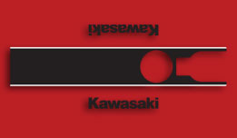 Kawasaki AR50 A1 fuel tank decals & stripe