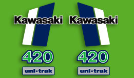 1981 Kawasaki KX420 complete decal set