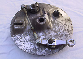 1968 Suzuki TC250 front brake before